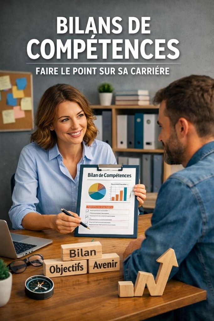 Femme examinant un dossier de bilan de compétences